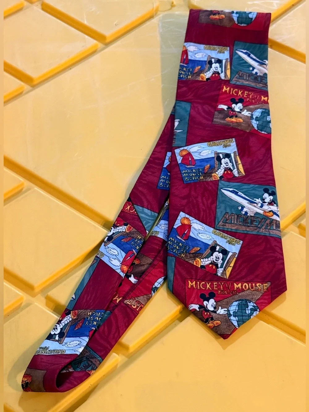 Mickey Mouse Beach Themed Men’s Tie, Travel Gift